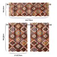 thumbnail image 4 of Kitchen Curtains 36 Inch Short - 3 Panel Set, Rod Pocket Window Curtain, Boho Floral Tribal Style, 100% Polyester for Farmhouse, Kitchen, Cafe, Bedroom, Easy Wash, 4 of 4