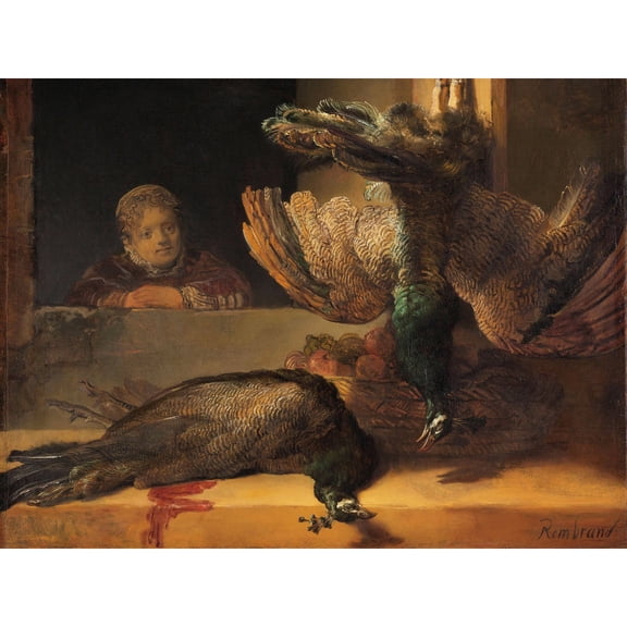 Rembrandt Still Life With Peacocks Painting Extra Large XL Wall Art Poster Print