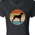 thumbnail image 4 of Inktastic Doberman Dog Retro Sunset Women's T-Shirt, 4 of 5