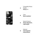 thumbnail image 6 of Black Aesthetic Case Compatible with iPhone 12,Unique Art Design TPU Bumper Cover Case, 6 of 6