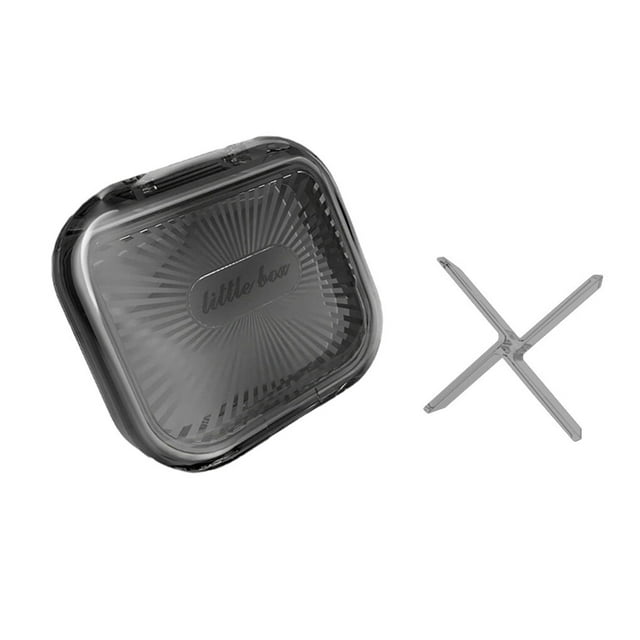 Guardoinrt Étui Dentaire Portable Boîte de Rangement pour Appareils Dentaires Protège-Dents Scellé Plastique Transparent avec Support de Séparation pour Voyage Maison Gris P