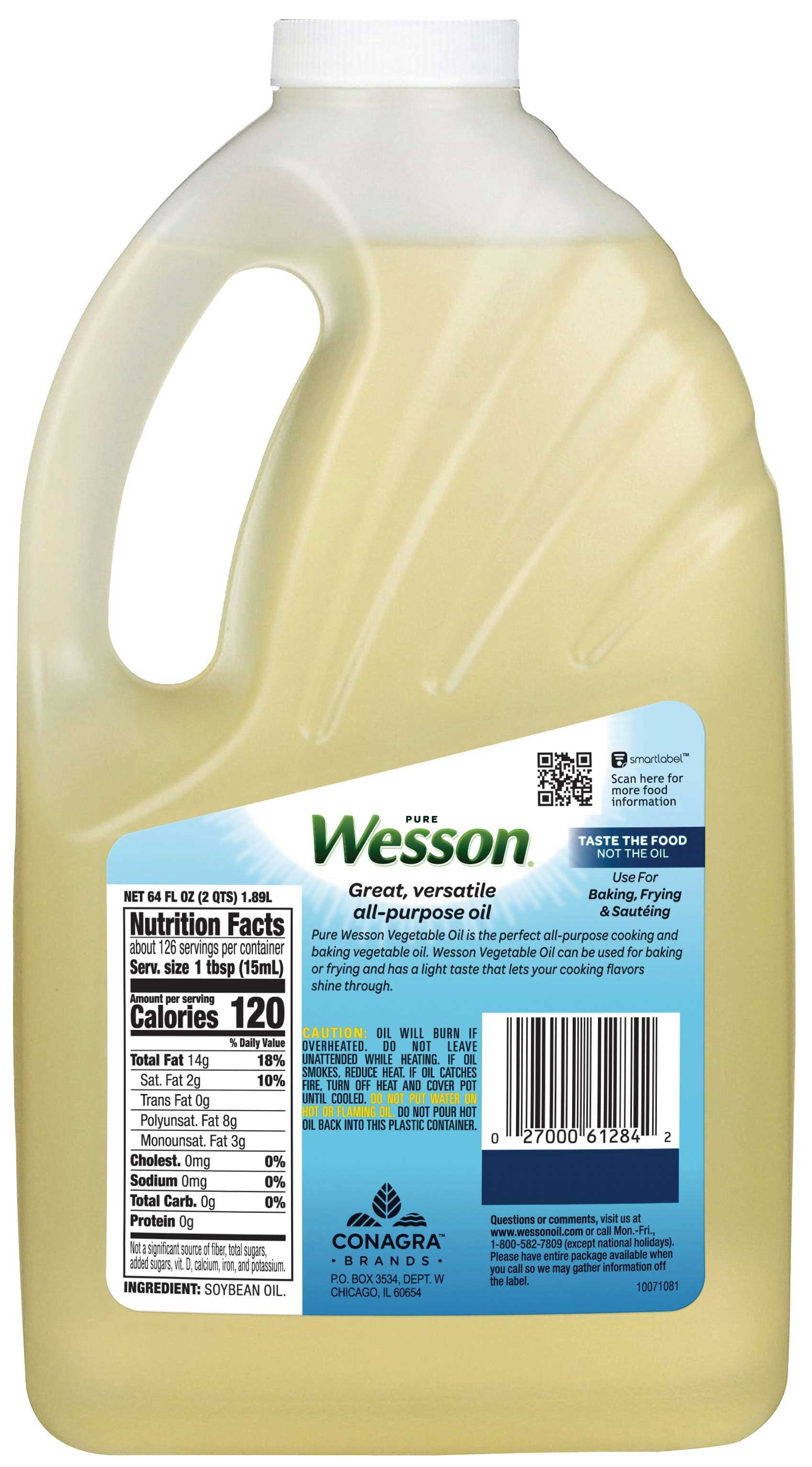 Price/Case)Wesson 2700061264 Vegetable Oil 9-64 Fluid ounce ...