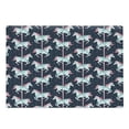 thumbnail image 1 of Cartoon Cutting Board, Carousel Horses Playthings Merry Go Round Joyful Circus Amusement Park, Decorative Tempered Glass Cutting and Serving Board, Large Size, Pale Blue Indigo Pink, by Ambesonne, 1 of 1