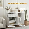 thumbnail image 4 of PawHut Cat Litter Box Enclosure with Drawer, Storage, Anti-tip Kit, White, 4 of 10