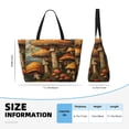 thumbnail image 5 of KLL Vintage Cloud Mushroom Print Large Beach Tote Bag Women Waterproof Sandproof Zipper Beach Tote Bag for Pool Gym Grocery Travel with Wet Pocket, 5 of 7