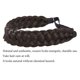 thumbnail image 3 of 5 hilos de pelo sintético trenza diadema peluca clásico grueso trenzas anchas elástico multicolor diadema mujeres aseo sombreros, marrón oscuro JAMW Sencillez, 3 of 5