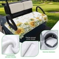 thumbnail image 5 of Golf Cart Seat Covers for 2 Seater,Sunflower Microfiber Cart Seat Towel Blanket,Summer Eucalyptus Botanical Spring Floral Absorbent Breathable Non Slip Bench Seats Protector for Golf Course 51"x31", 5 of 9