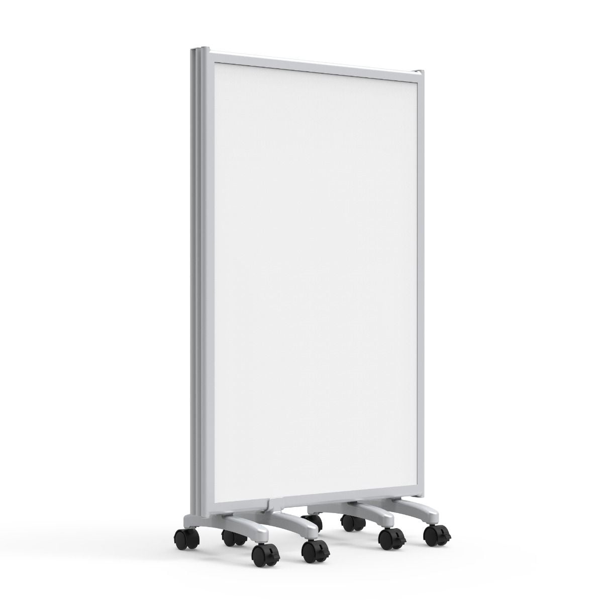 Luxor 3-Panel Mobile Magnetic Whiteboard Room Divider - 91" x 53.5"