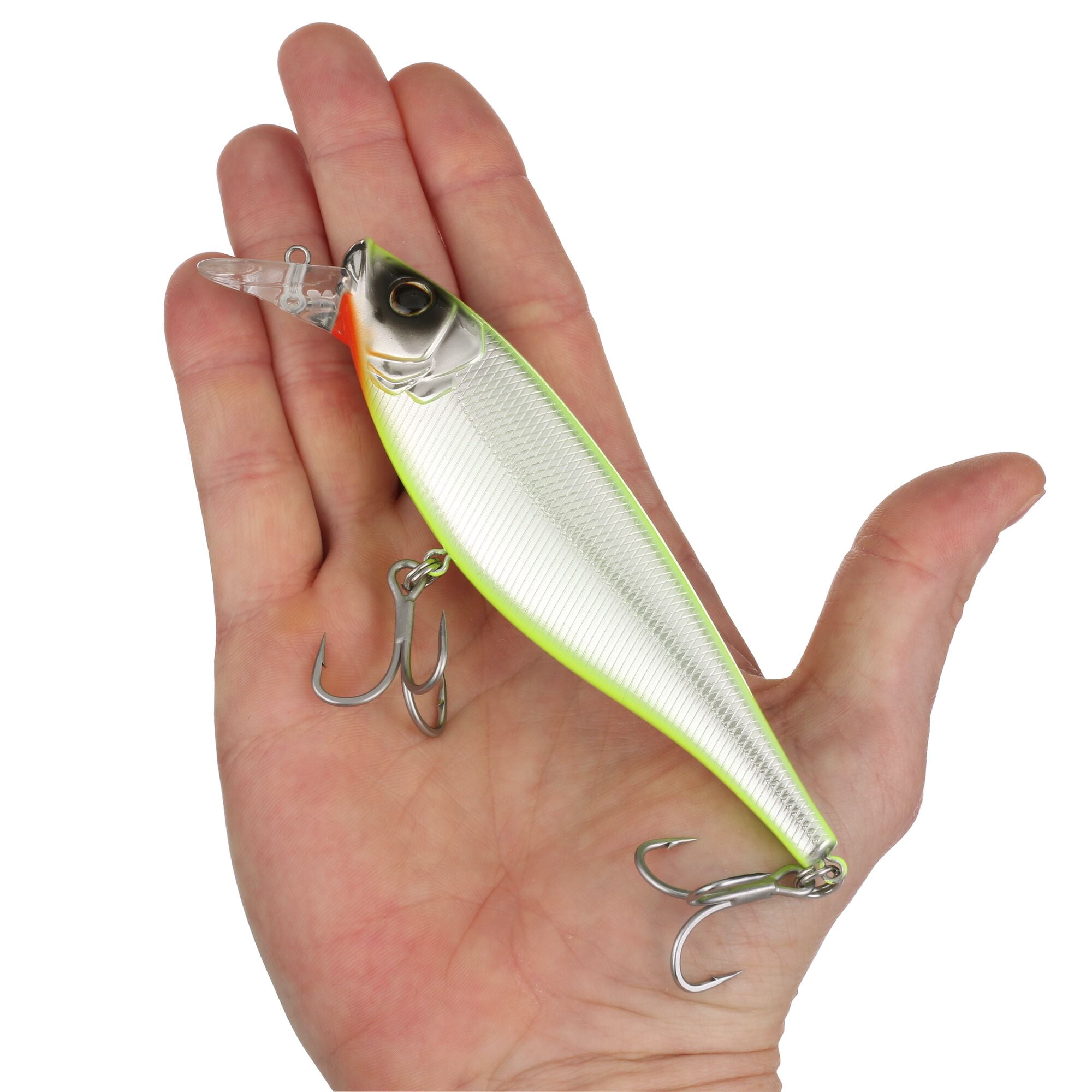 Berkley Juke Saltwater, 5 in, Crankbaits, Chrome/Chartreuse (1 Count)