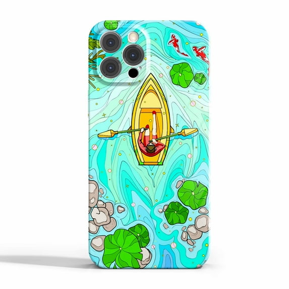 Small Boat Case Compatible with iPhone 12 Pro Max,Aesthetic Art Design Full Cover Protective Case