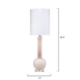 thumbnail image 3 of Jamie Young Studio Glass Table Lamp With Tall Thin Drum Shade Pink, 3 of 5