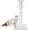 White, variant on Beige 34 Inch Cat Scratching Post for Indoor Cats, Heavy Duty Tall Cotton Rope Cat Scratcher with Hanging Ball, Extra Large Climbing Post for Adult Cats, Sturdy Base