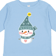 thumbnail image 4 of Inktastic Cute Christmas Snowman in Blue Hat and Scarf Boys or Girls Long Sleeve Toddler T-Shirt, 4 of 5