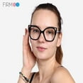 thumbnail image 3 of Firmoo Stylish Cat Eye Computer Reading Glasses 3.00 for Women, Pattern Blue Light Eyeglasses Readers Anti UV400 Eyestrain, 3 of 7