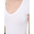 thumbnail image 4 of Basic Cap-Sleeve V-Neck T-Shirt, 4 of 5