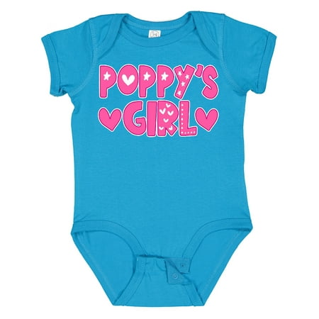 

Inktastic Poppy s Girl Pink with Hearts Gift Baby Girl Bodysuit