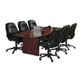 thumbnail image 2 of Safco 12' Boat-Shaped Conference Table Mahogany 29 1/2H x 144W x 54D CMT12MAH, 2 of 4