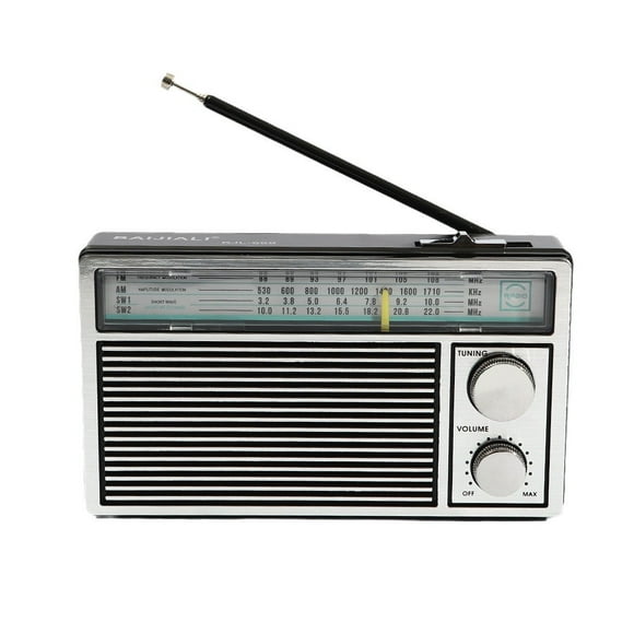 Portable AM ​​FM retro radio, transistor radio with speaker