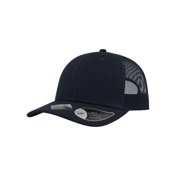 Atlantis Headwear - Sustainable Recy Three Trucker Cap - RETH - Navy/ Navy