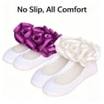 thumbnail image 5 of TELOLY 2Pairs Kids Socks,8-10 Years Old Ruffle Socks,Ankle Length Lace Socks,Style3,20-22Cm, 5 of 7