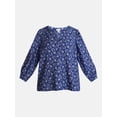 thumbnail image 6 of Scenario Women's and Women's Plus Blouse with 3/4-Length Puff Sleeves, Sizes XS-4X, 6 of 6