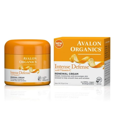 Rub 2 Ounce Cream - Avalon Organics Intense Defense Renewal Cream, 2 Ounce