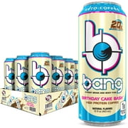 Bang Keto Coffee Birthday Cake Bash High Protein Coffee, 15 oz Cans, 12 Count