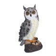 thumbnail image 2 of Owl Resin Ornaments Fine Workmanship Lovely Image Widely Used Home Decoration for Courtyards PorchesGray Feather, 2 of 5