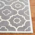 thumbnail image 3 of SAFAVIEH Chatham Diego Geometric Wool Area Rug, Dark Gray/Ivory, 3' x 3' Square, 3 of 11