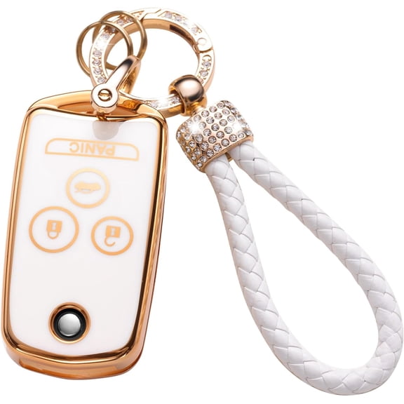 for Acura Key Fob Cover with Keychain, Soft TPU Key Case Protection Fit for Acura CDX RDX RLX NSX TLX TLX-L Smart Remote Key
