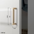 thumbnail image 3 of Goo-Ki 6 Pack 5''(128mm) Hole Center Champagne Bronze Cabinet Pulls, Zinc Alloy Knurled Grip Cabinet Handles for Drawer,Dresser,Cupboard Wardrobe Cabinet, 3 of 7