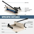 thumbnail image 5 of Heavy-Duty Guillotine Paper Cutter, 12 inch Paper Cutter with Metal Base, Trimmers Cards Papper Leather for Office Home (White, a4), 5 of 6