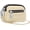 Beige, variant on Coin Purse for Women Genuine Leather Small Triple Zipper Coin Wallet Pouch with Removable Wristlet Strap
