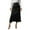 Black, variant on RUTAYY High Waist Split Satin Pleated Solid Color Bodycon Skirt For Women Flowy Swing Skirts
