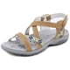 thumbnail image 4 of Zapatos para caminar con punta abierta sandalias planas bohemias zapatos cómodos de verano para mujer, 4 of 9