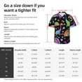 thumbnail image 3 of Rainbow Dinosaur Tie Dye Men'S 3d Print Casual Button Down Shirts, Novelty Hawaiian Short Sleeves 2xl, 3 of 7