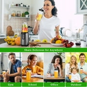 800W Smoothie Blender, 10PCS Personal Blender, Portable Blender Mixer with 6-Leaf Blade, 2 BPA-Free 20 Oz To-Go Cups, Juice Blender Set for Shakes, Smoothie, Frozen Drink, Sauces,Spices