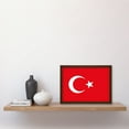 thumbnail image 2 of Turkey National Flag Patriotic Vexillology World Flags Country Region Poster Artwork Framed Wall Art Print A4, 2 of 4