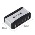 thumbnail image 2 of Hub USB vertical de 7 puertos Divisor USB 2.0 con adaptador de corriente para accesorios de PC, 2 of 6
