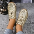 thumbnail image 5 of Mepaouo Rhinestone Sneakers for Women Memory Foam Sparkle Sequin Bling Wedding Bridal Shiny Shoes, 5 of 8