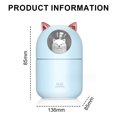 thumbnail image 2 of Humidificador USB de vapor frío con modo de niebla ajustable, tanque de agua de 300 ml que dura hasta 8 horas, luces LED de 7 colores que cambian, apagado automático sin agua para, 2 of 8