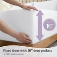 thumbnail image 4 of Velcea Art Deco 4-Piece 120 GSM Navy Blue Soft Brushed Microfiber Sheet Sets, Queen - Deep Pocket, 4 of 7