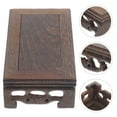 thumbnail image 6 of Eease Wood Retro Style Vase Stand Small Wooden Carving Antique Display Rack Home Supply, 6 of 10