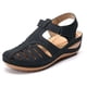 thumbnail image 1 of XIHAHA, Sandalias de cuña Vintage de verano para mujer, zapatos de costura informales con hebilla para mujer, Sandalias Retro con plataforma para mujer de talla grande, 1 of 5