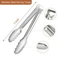 thumbnail image 2 of ckepdyeh 6 Pack Serving Tongs Kitchen Tongs, Buffet Tongs, 304 Stainless Steel Food Tong Serving Tong, Small Tongs, Silver 7Inch Kitchen Tongs, 2 of 7