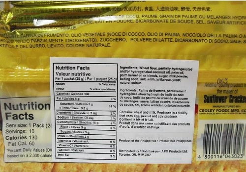 Cracker original à la crème au beurre Croley Foods, 25 g par paquet