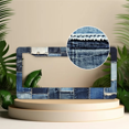 thumbnail image 2 of 1 Pcs Denim Patchwork License Plate Frame, License Plate Cover for Car Decorative Parts, Aluminum License Plate Bracket Holder Rust-Proof Weather-Proof for US Standard Car, 2 of 9