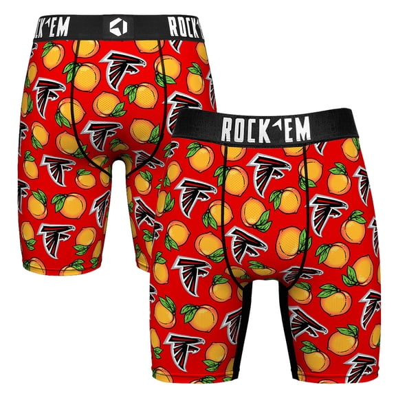 Men's Rock Em Socks  Red Atlanta Falcons Peaches Boxer Briefs