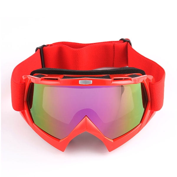 Motorcycle Goggles Riding Motocross Snowmobile Dirt bike Off Road ATV Red Lens 