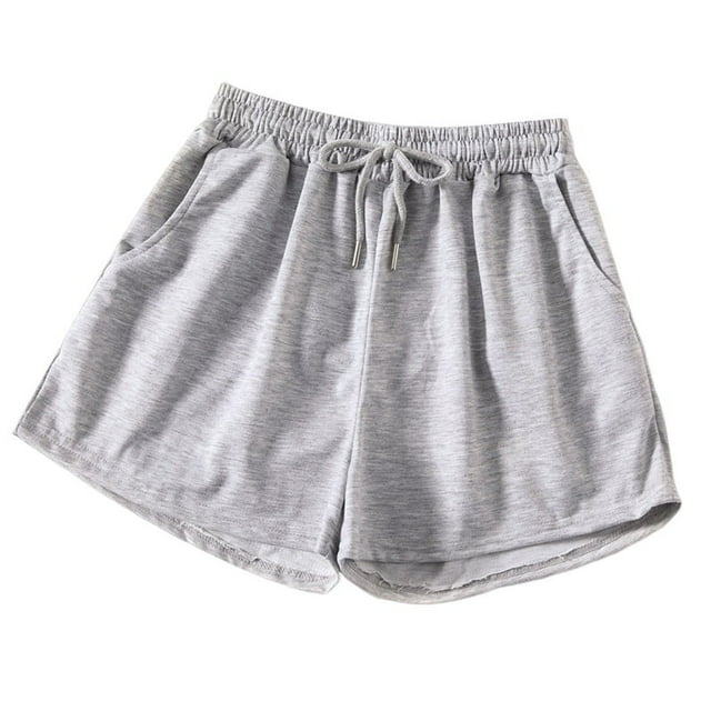 Timegard Athletic Shorts for Women Elastic High Waist Drawstring Workout Running Gym Shorts with Pockets